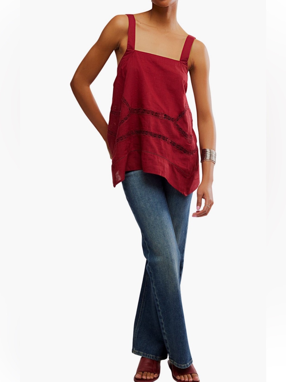 Free People Handkerchief Hem Tank